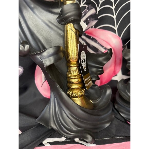 Grim Reaper Candlestick Holders, Set of 2 - Picture 3 of 6